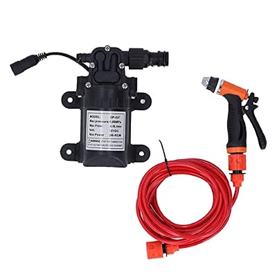 Dioche Portable Electric Washer 12V Portable High Pressure Washer 160PSI Electric Pump Kit with 2 Hoses for Car and More