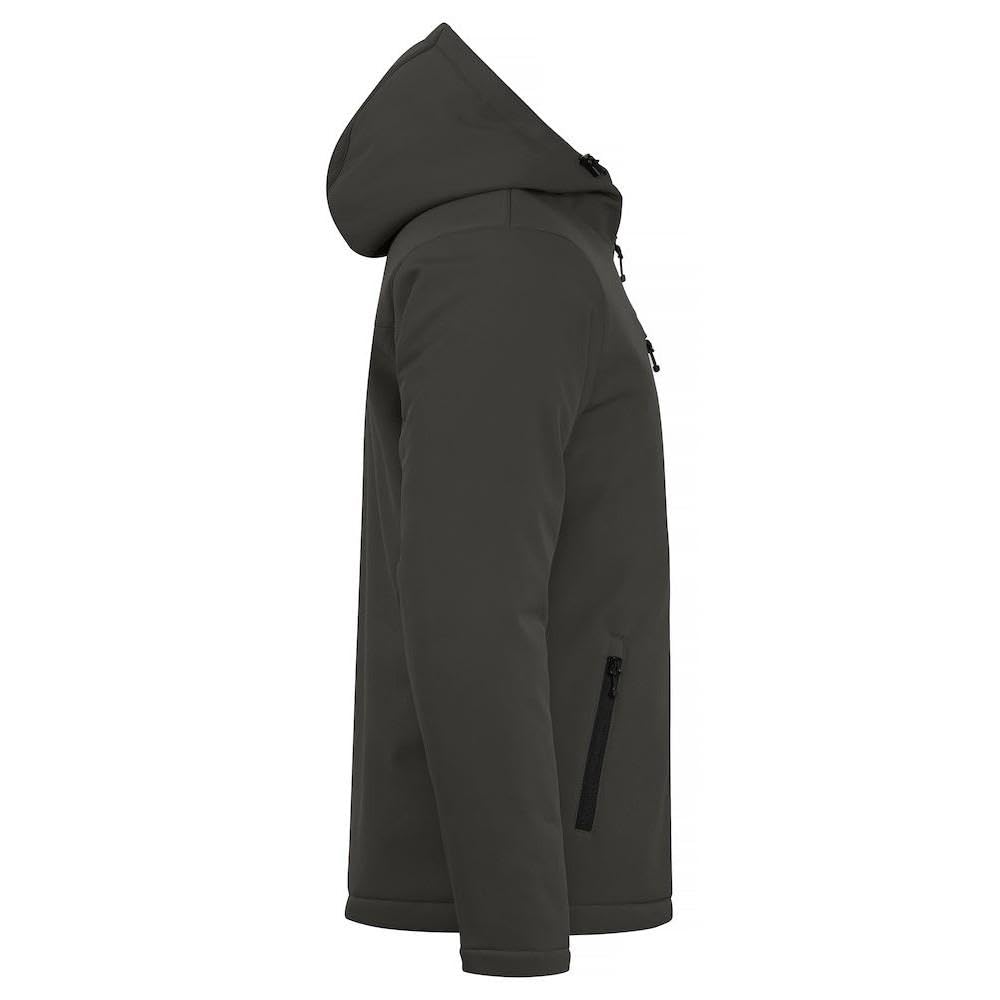 CliQue Męska wyściełana kurtka softshellowa, ciemnoszary, 4XL