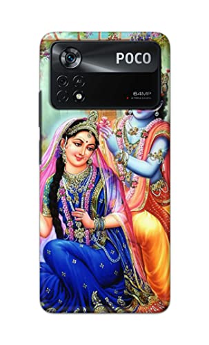 Image of Printed Hard Back Cover Case for Mi Poco X4 Pro 5G Back Cover (Radha Krishna) -1803