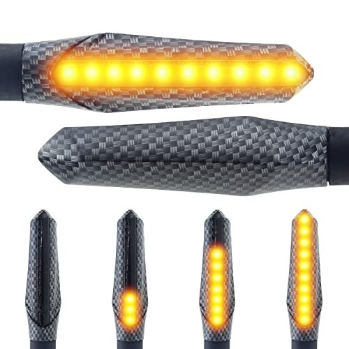 Area1 Clignotants LED pour scooter de moto compatibles avec Peugeot Speedfight 2, 3, 4, Iceblade Darkside Pure (certifié E / 2 pièces) (V5)