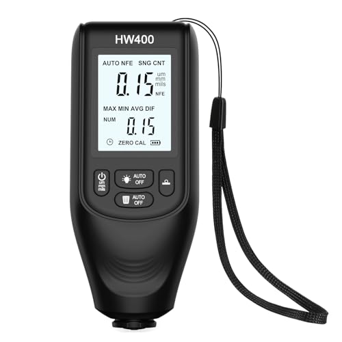 Medidor Digital de Espesor de Recubrimiento, 0 a 2000 μm, para Pintura y Acabados en Superficies Ferrosas y No Ferrosas, Ideal para Industria Manufacturera, Laboratorios y Talleres (Negro) miniatura 1