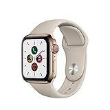 Apple Watch Series 5 (GPS + Cellular, 40 mm) Cassa in Acciaio Inossidabile Oro e Cinturino Sport - Tortora