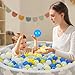 Heopeis 100 Pcs Ball Pit Balls and Stars for Toddlers, Plastic Blue Balls for Ball Pit BPA Free Crush Proof Plastic Toy Balls for Play Tent Pool, Children's Water Toys