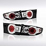 Autozensation Compatible with Honda Accord 4Dr 2003-2005, Black Housing Clear Lens Tail Lights, L+R Pair Taillight Assembly