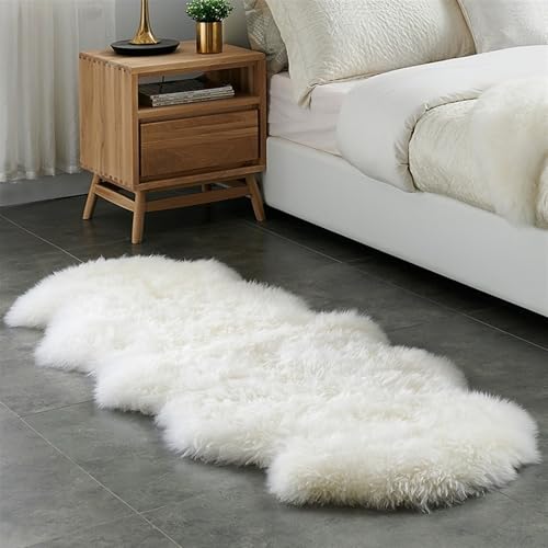 Tapis doux et irrégulier jaune clair 60x90cm pour chambre - 4