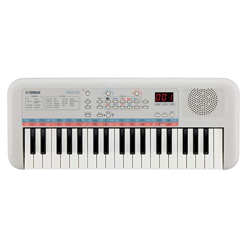 Yamaha Remie PSS-E30 – Clavier Mini Touches – Clavier d'initiation léger et portable pour enfants – Avec sonorités et bruitages intégrés – Blanc