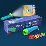 XLKJ Proiettore Torcia per Bambini,Quattro Storie classiche e 32 Scene Giocattolo Proiettore di Storia