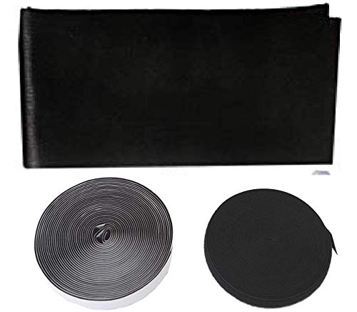 DIVAYANSHI Window Mosquito Net | Window/Door Fibre Glass Insect Net with Strong Self Adhesive Hook & Loop Tape [ Black - 100 * 190 cm ]