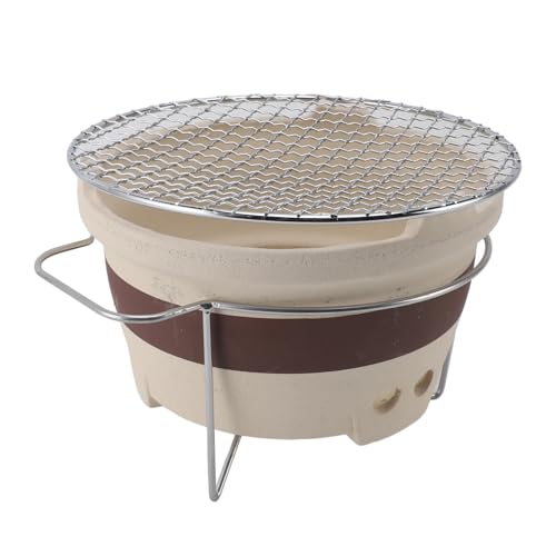 Estufa de Barro para Asar, Interior y Exterior Estufa de Barbacoa Estufa de Carbón de Arcilla Estufa para Hacer té Comercial Barbacoa de Barro y Estufa de Té para Casa Cámping