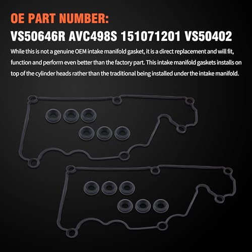 Image of HiSport VS50646R Engine Valve Cover Gasket Set | Compatible with Ford Mustang 4.0L V6 2005 2006 2007 2008 2009 2010