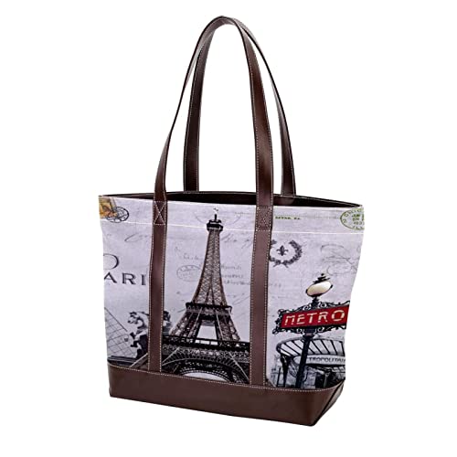 Sac à main pour femme grand sac cabas avec motif chat et poisson amusant