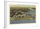 ART.COM Wall Art Print Aerial View, Naval Academy, Annapolis, Maryland on White Frame, 29" x 21"