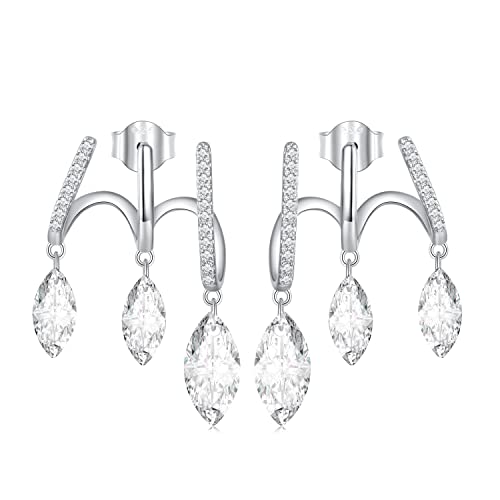 Boucles d'oreilles argent 925 pour look de bureau et soirées étudiantes avec piercings CZ