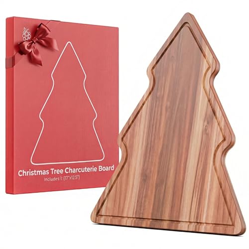 New – 17-Inch Long Large Christmas Tree Charcuterie Board –