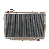 COOLINGBEST 3 Row Radiator for 1990-1998 Toyota Land Cruiser FZJ80 4.5LTR Petrol 1FZ-FE AT/MT, All Aluminum, 90 91 92 93 94 95 96 97 98