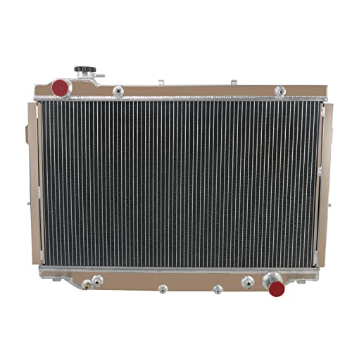 COOLINGBEST 3 Row Radiator for 1990-1998 Toyota Land Cruiser FZJ80 4.5LTR Petrol 1FZ-FE AT/MT, All Aluminum, 90 91 92 93 94 95 96 97 98