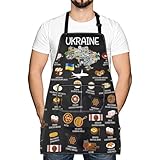 Ukraine Country Map Europe Cuisine Lover Kitchen Apron Mom Dad BFF Ukrainian Food Cooking Travel Apron (UKRAINE)