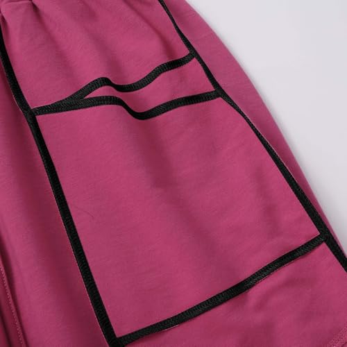 Image of Barrel Pants Women Casual Cargo Wide Leg Baggy Sweatpants Drawstring High Waisted Lounge Palazzo Pants with Pockets