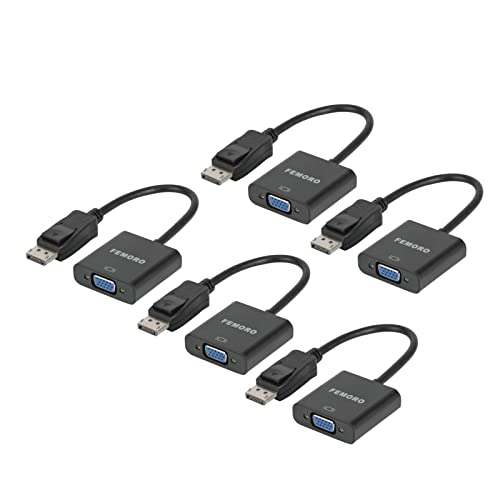 Adaptateur DP vers VGA 1080p lot de 5 connecteurs pour ordinateur portable et de bureau ASUS