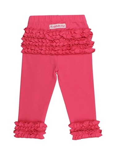 Image of RuffleButts Toddler Girl Merry & Bright Ruffle Leggings - Ankle Leggings