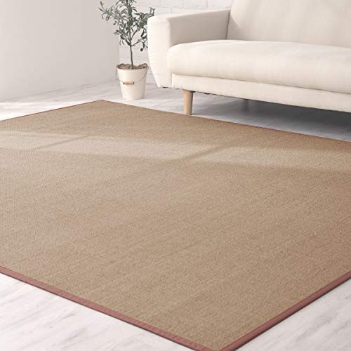 ぼん家具 竹ラグ 約3畳 夏 ひんやり 200×250cm 夏ラグ 竹カーペット 夏用ラグ 長方形 滑り止め付き 天然竹 ブラウン