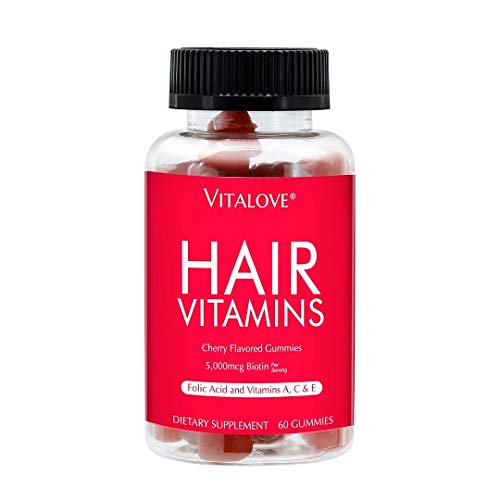 VITALOVE - Hair Growth Gummy Vitamins with Biotin for Adults. Longer, Stronger & Silky Hair. Non-GMO. Made in USA VITALOVE - Hair Growth Gummy Vitamins with Biotin for Adults. Longer, Stronger & Silky Hair. Non-GMO. Made in USA