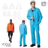 Vogue V2022AA Men's Semi-Fitted Unlined Jackets, Cargo Pocket Shorts and Mid-Rise Semi-Fitted Pants Sewing Pattern Packet, Design Code V2022 Sizes 34-36-38-40-42 Multicolor