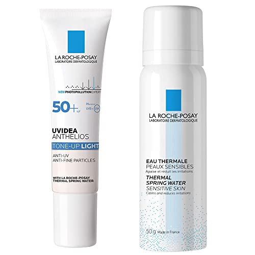 Image of La Roche-Posay UV Idea XL Protection Tone Up Kit for Sensitive Skin, Moisturizing, Makeup Foundation and Face Sunscreen Set, Set of 2