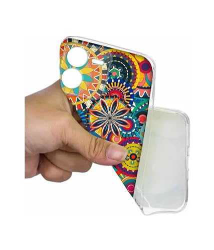 Image of Ring Pattern Print Design Printed Silicon Soft TPU Back Case Cover for iQOO Z9 5G