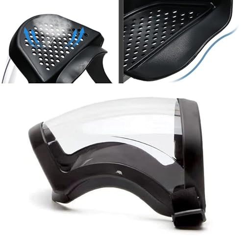 Image of Super Protective Face Shield Mask Full Face Clear Safety Cover Face Shield helmet Visor for Industrial Safety Full Coverage With Adjustable Belt Face Protector for Men and Women (Anti-Fog)