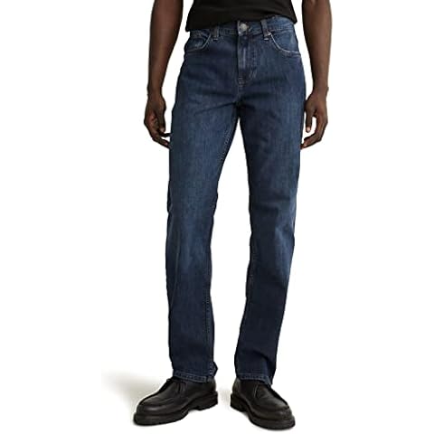 C&A Vaqueros de 5 bolsillos para hombre, recto, elástico, Vaquero Azul Oscuro Cover