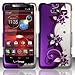 Design Rubberized Hard Case for Motorola Droid RAZR M XT907 - Purple Silver Vine