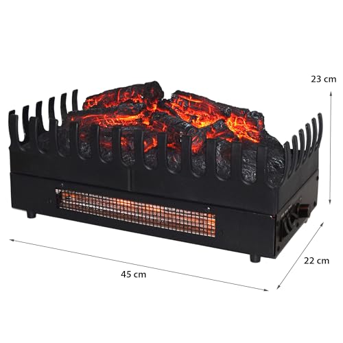 Syntrox Germany Elektrischer Kamineinsatz mit Heizung und Flammeffekt-7
