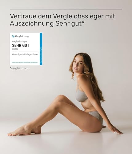 Collagen Pulver 1 kg – Kollagenhydrolysat Peptide Typ I, II & III – Geschmacksneutrales Eiweißpulver – Made in Germany – Wehle Sports (1000g (1er Pack)) - Verpackung kann variieren. 2
