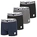 Serge Blanco Caleçon Homme Coton, Boxer Homme, Respirant, Agréable (Lot de 4), Multicolore, X-Large
