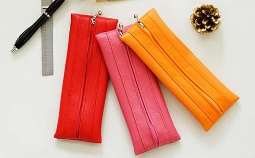 PVCレザーペンケース「FULAPE」(オレンジ)[No.218-12]/ 雑貨 日用品 筆箱 千葉県