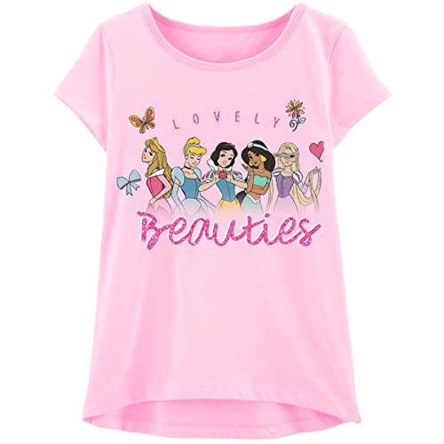 Image of Disney Princess Girls T-Shirt (Sets) Jasmine Ariel Tiana Snow White Belle Rapunzel Cinderella Mulan Aurora Moana Clothes