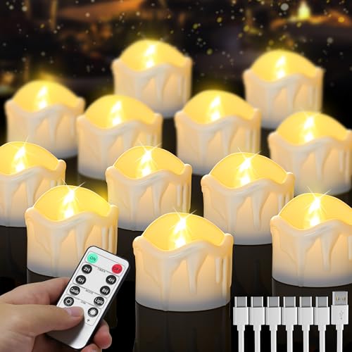 Bougies chauffe-plat LED rechargeables sans flamme pour éviter la cire