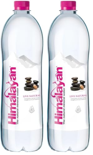 Image of Himalayan Natural Mineral Water, 1000 ml, Mildly Alkaline, Sourced from Himalayas, Untouched & Unprocessed, Balanced pH of 7-8 (Pack of 2)