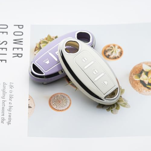 Image of Key Fob Cover Fit for Nissan Altima Rogue Sentra Pathfinder Frontier Maxima Titan Armada Versa Smart Key