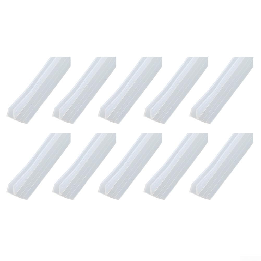 Junta Mampara Ducha 2m Perfil F Goma Flexible Sellador Impermeable para Cristal 6mm Baño(10pcs)