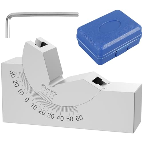 High Abrasion V Block Angle Gauge AP25 0°- 60° Adjustable Micro Angle Gauge Multifunctional Angle V Block Milling High Precision Angle Gauge Block with Wrench for Milling Machine Planer