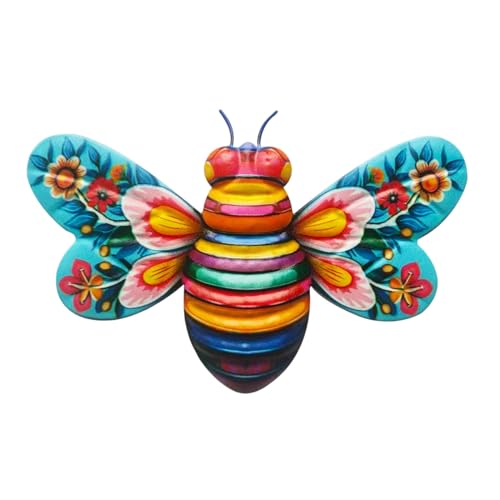 Metal Outdoor Wall Art Decor, Bee Wall Decoration, Iron Bee Garden Art, Metal Craftwork, Bumble Bee Decor Outdoor Hanging Bees for Wall and Garden Decoration, Indoor or Outdoor Decorative Art