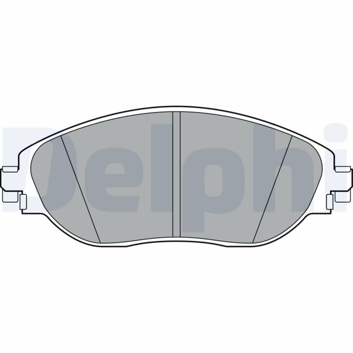 DELPHI Juego de pastillas de freno Delantero con accesorios LP3368 Juego de pastillas de freno Compatible con VW Passat B8 Variant 3G5, CB5 Golf 8 Hatchback CD1 Passat B8 Sedán 3G2, CB2, CUPRA, AUDI