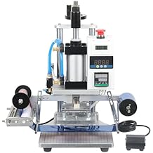 Small Embossing Hot Stamping Machine, Automatic Leather Hot Foil Stamping Machine with U-Shaped Heating Plate and Intelligent CNC, Automatic Paper Feeding Suitable f