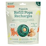 Woof Pupsicle Refill Pops - Low-Mess Dog Snacks - with Peanut Butter and Beef - Dog Treats - Long Lasting - Large Pops - 7 Count