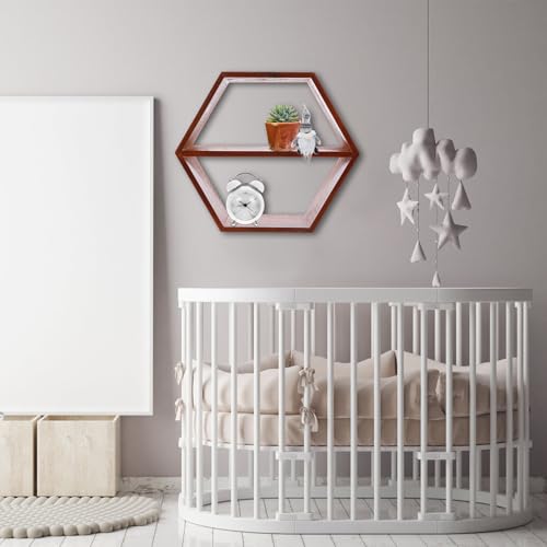 Estante hexagonal de madera para decorar tu dormitorio 6
