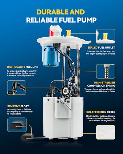 Image of PHILTOP Electric Fuel Pump Assembly Fits for 2009-2010 Ford E-350 Super Duty, E-250, E-150, E-450 Super Duty, FG1313