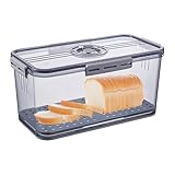 Brotbehälter Aufbewahrung, Brotkasten für selbstgebackenes Brot | Wiederverwendbare Brotbox mit Zeiterfassung - Luftdichter Brotaufbewahrer, Brotaufbewahrungsbehälter, Brotaufbewahrungsbehälter für Fr