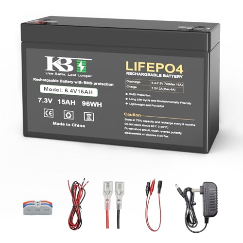 Kbt Keep Better Tech 6V 15AH Rechargeable Lifepo4 Lithium Battery Replacement cover